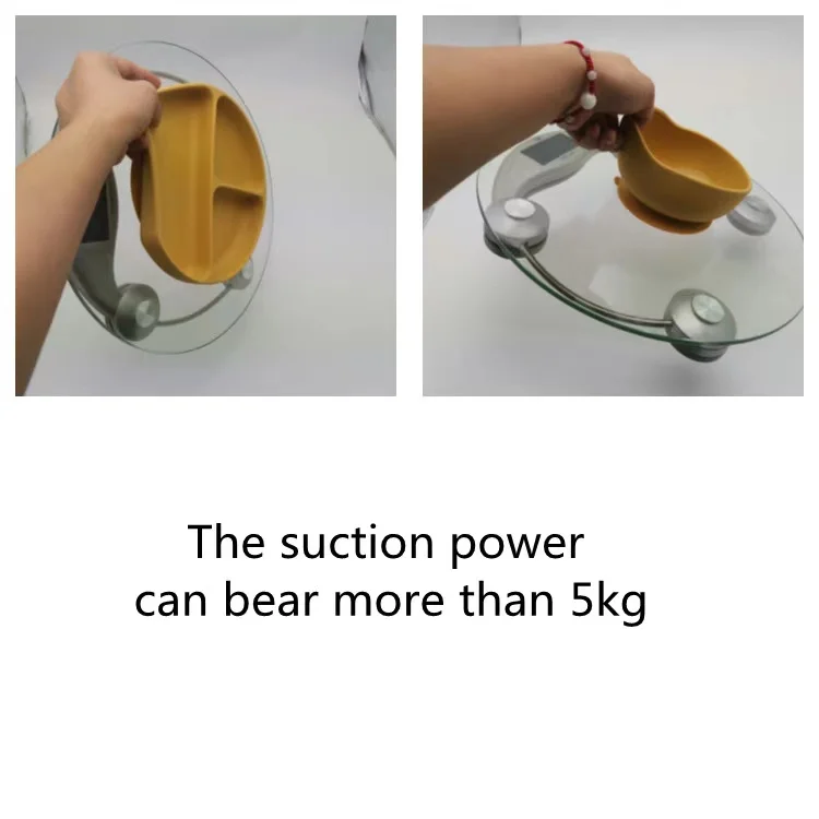 456 kids suction plate bowl silicon baby feeding weaning eating set