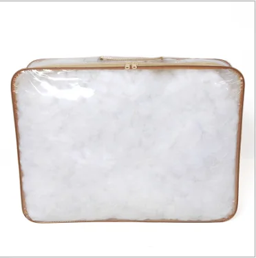 Transparent PVC  Wire Bag For duvet Pillow With Handle