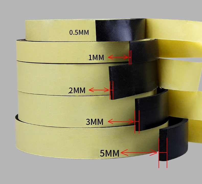 Factory Customized Single Sided Thick EVA Foam Tape For Buffer /Soundproof EVA Soft Adhesive Tape Super Wide Sealant 5cm/2 in