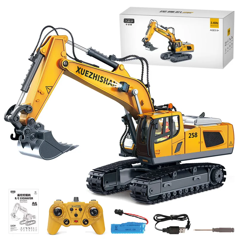 Cheap Factory Price Mini 1/20 Scale Alloy Electric Excavatir Toy For 2 To 4 Years Infancy