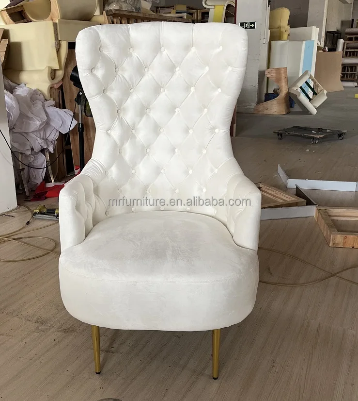 Hot Sale Luxury Living Room Chair Velvet Upholstery Leisure High Back Accent Chair For Home Hotel