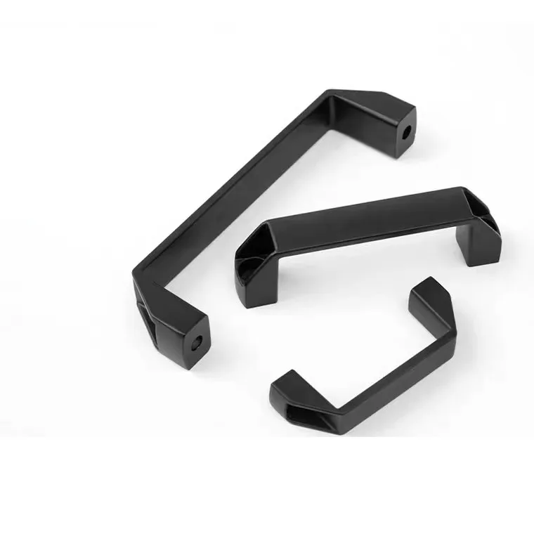 AIMINO Industrial Pull Handle Black Plastic Nylon T Slot Door Box Side Handle for Aluminum Extrusion Profile