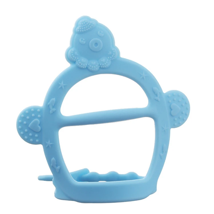
New Style Baby Hand Teether Food Grade Silicone chewing Teether Baby teething Training Toys Baby Teether 