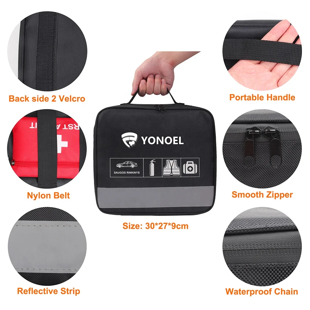 Roadside  Assistance Emergency Kit  Medical Supplies Safty Kit Bag  Car First Aid Kit