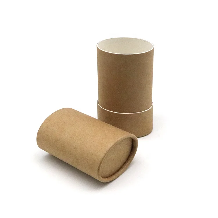 
Custom Biodegradable Cosmetic Deodorant Stick Containers Oval Kraft Paper Tube Packaging 