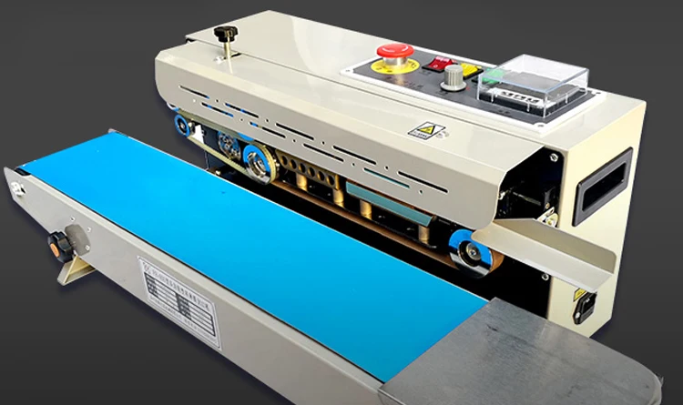 Горизонтальный термоуплотнитель для пластиковых пакетов FR900, Автоматическая непрерывная герметизирующая машина