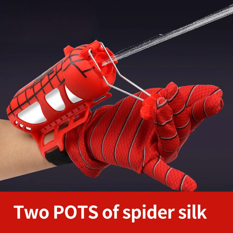 High quality Play Cotton Hand Spinner Playing  Spray Silk Launcher Set toys for kids