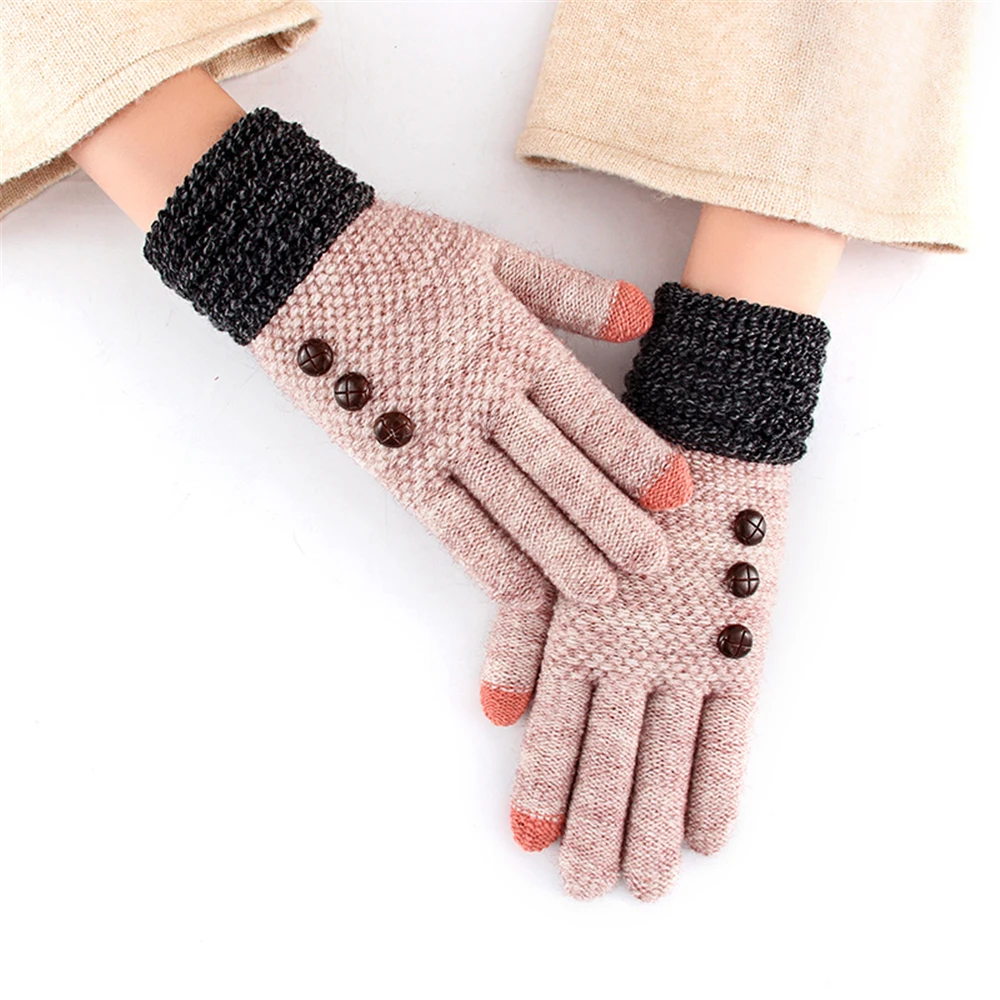 Winter Acrylic Cute Cat Pattern Gloves & Mittens Colorful Custom Design Fashion Gloves