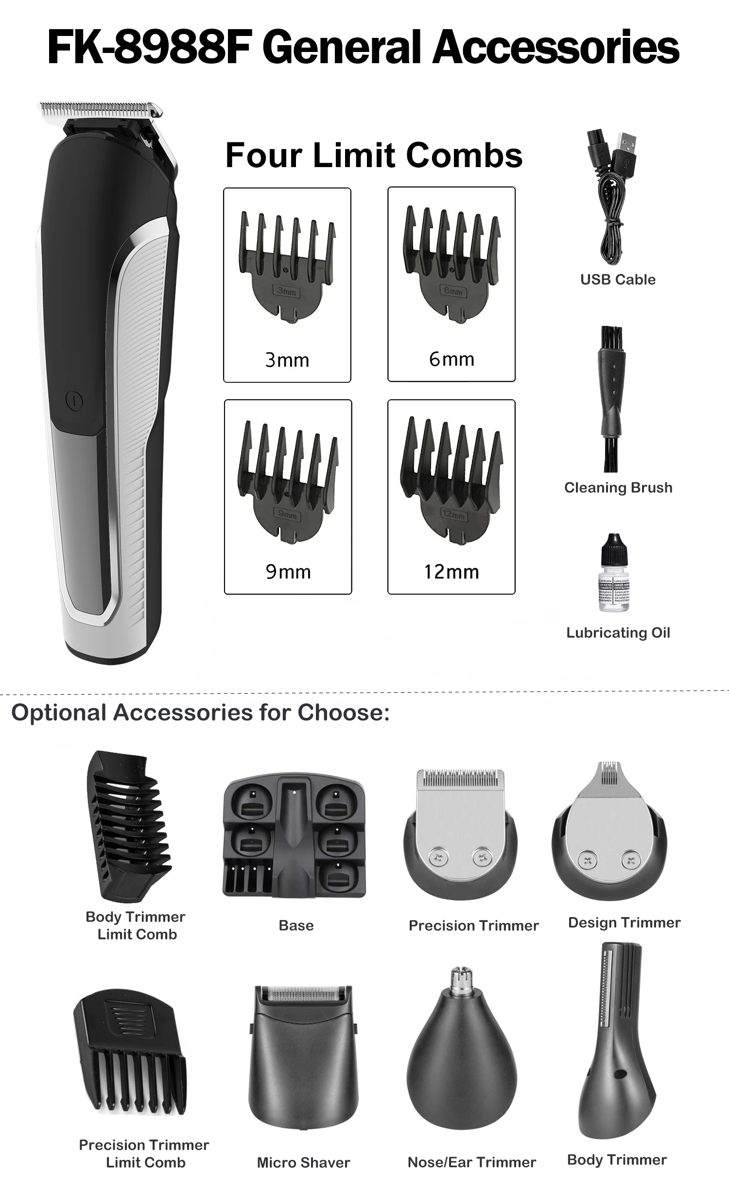 best selling beard trimmer hair waterproof professional electric machine hair clipper for men cordless
