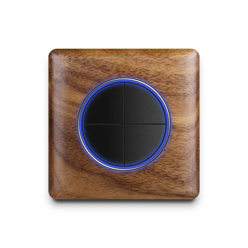 YINKA Solid Wood Switch Socket Vintage American New Chinese Walnut Wood Grain For Airbnb Switch Panel Home