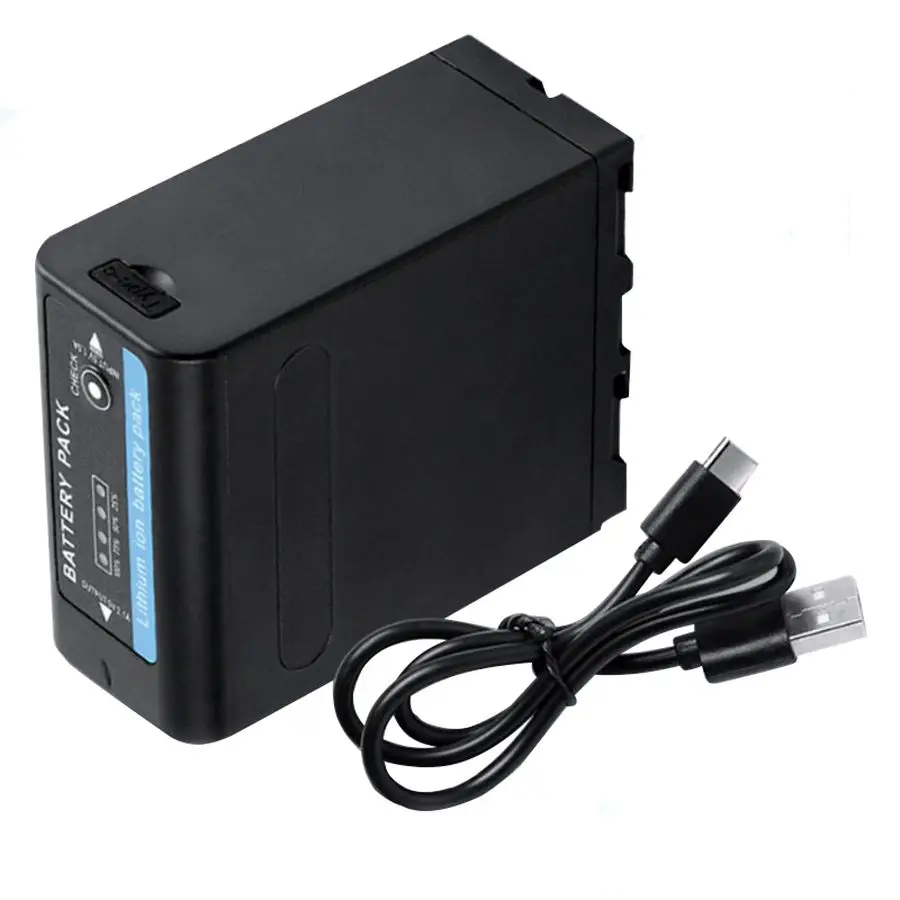 13400mAh NP-F990  Battery for Yongnuo Godox  LED Video Light Battery  for sony camera with USB type C Charging port