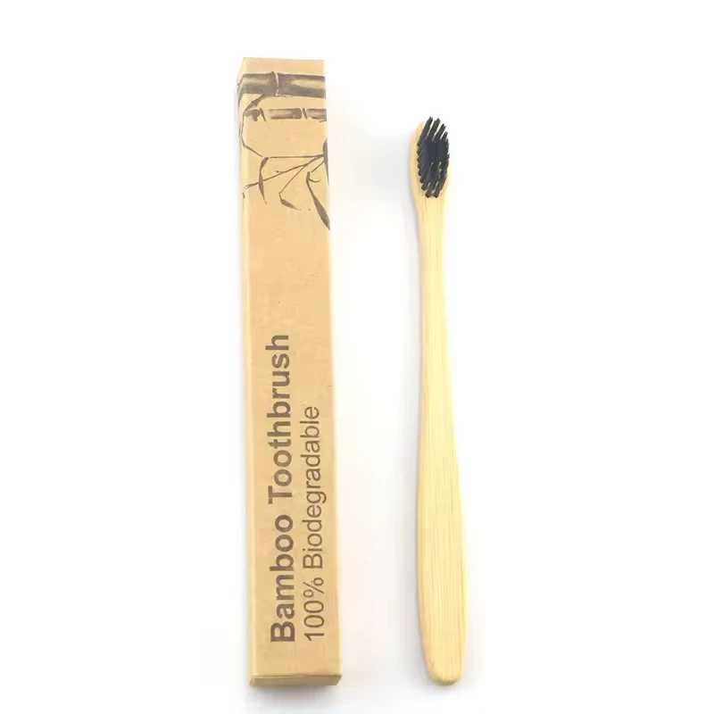 Hot Selling Customized Logo Bamboo Toothbrushes Eco Friendly Biogradble Bamboo Toothbrush For Hotel