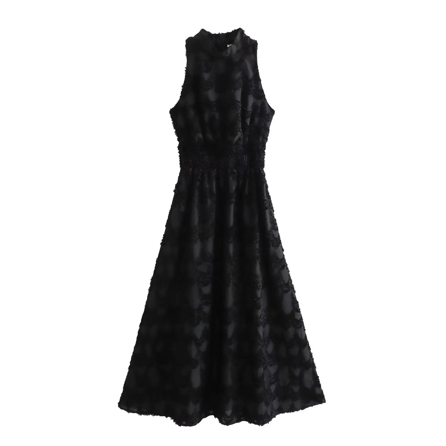 2024 Spring Autumn Jacquard Fabric Tassel Cut Floral Dresses Wedding High-end Dress Designer Elegant Dresses for Women