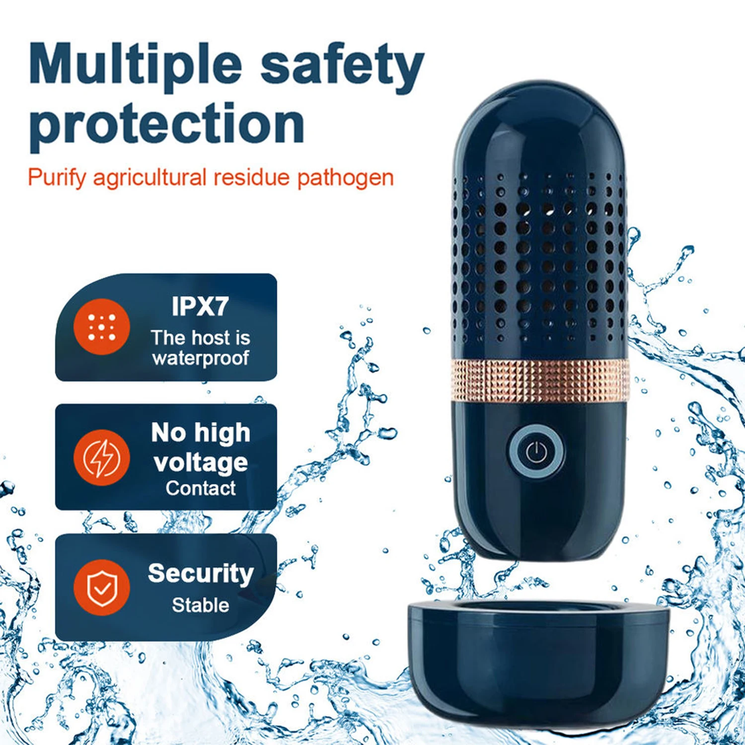 Fruit And Vegetable Washing Machine Household Food Washer Purifier Non Ultrasonic Disinfect Food Purifier Washer