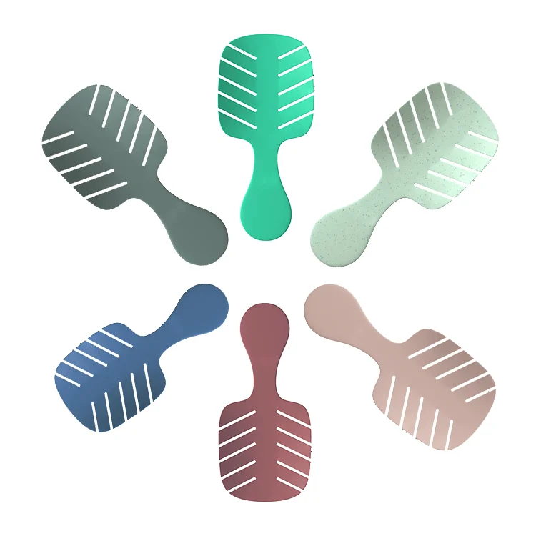 New Design Wholesale Wet Dry Logo Custom Manufacturers Cushion Portable Scalp Care Massage Plastic Hair Brushes Set Women
