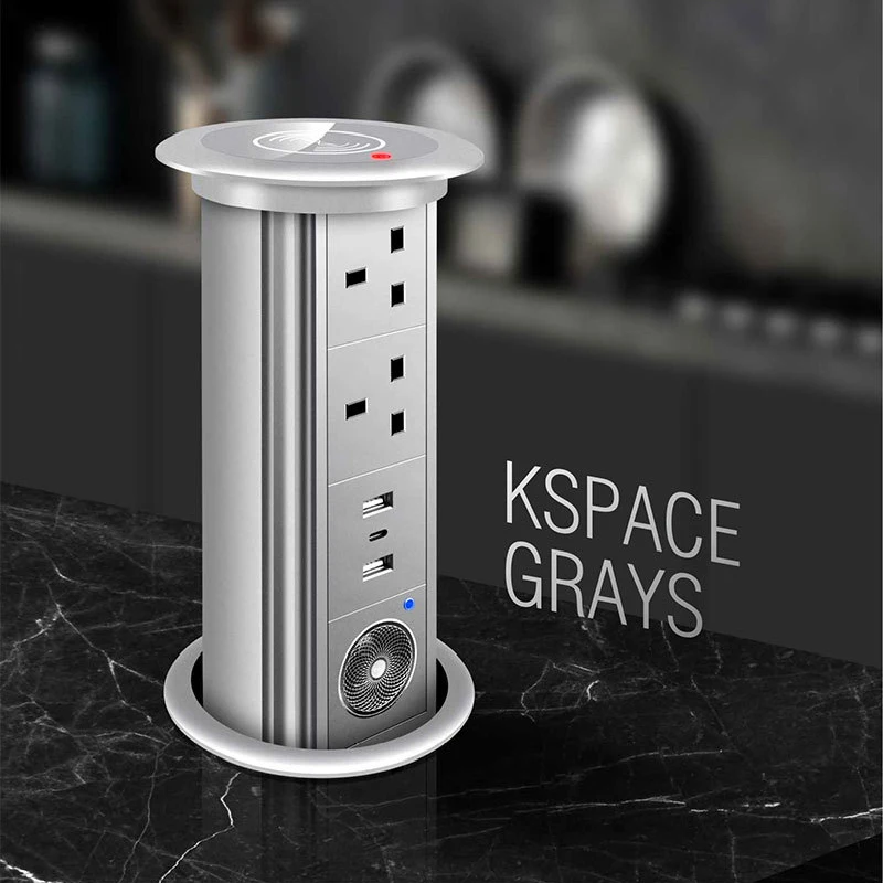 Desktop lifting socket intelligent electric tabletop wireless charging American standard lifting socket