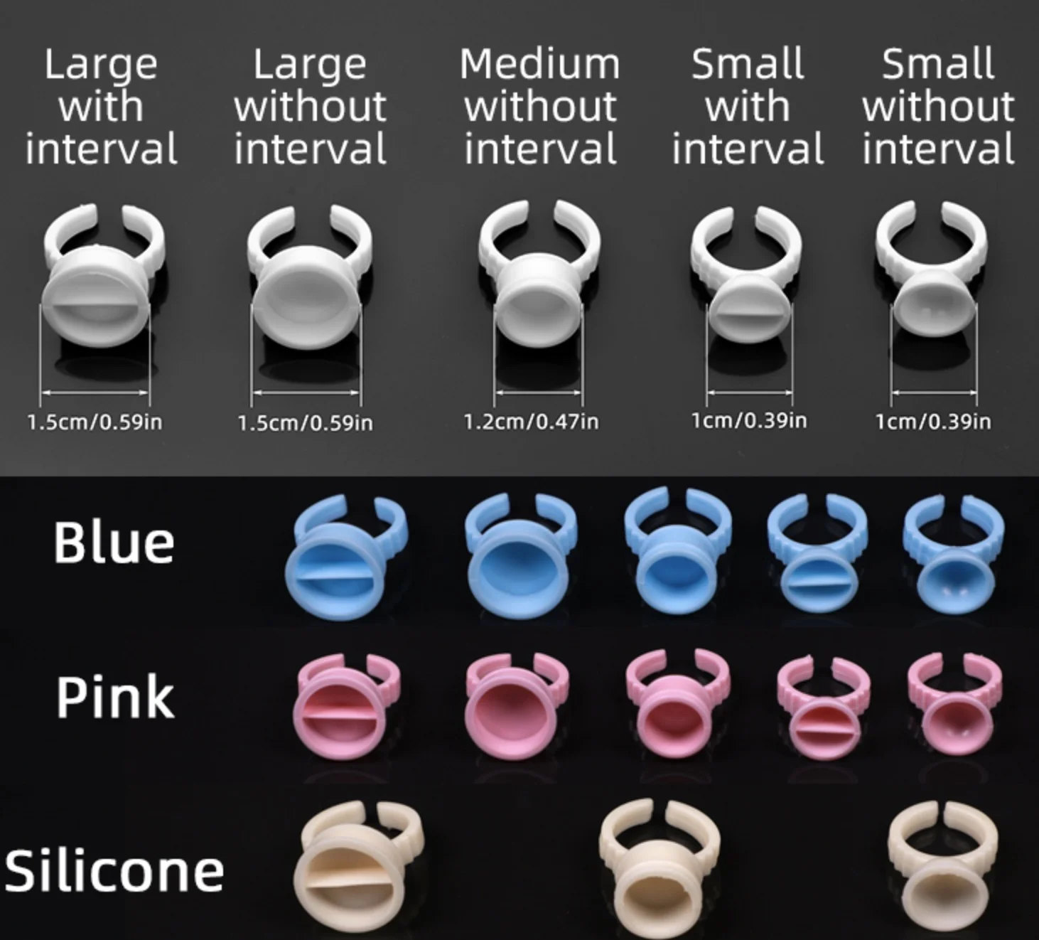 Wholesale 100Pcs Disposable Eyelash Glue Fan Cup Rings Holder Container Tattoo Pigment Eyelash Extension Tools Lash Supplies