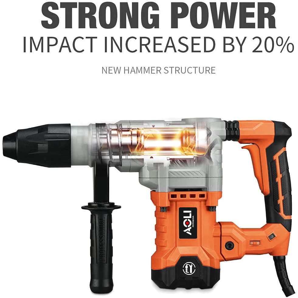 AOLI Electric Power Tools 1600W SDS Max Rotary Hammer 40mm