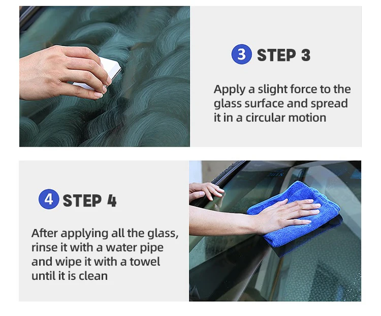 Wholesale Custom Printed Logo Cleaner 230g Bottle Car Glass Care Solution car windshield Cleaning Cream