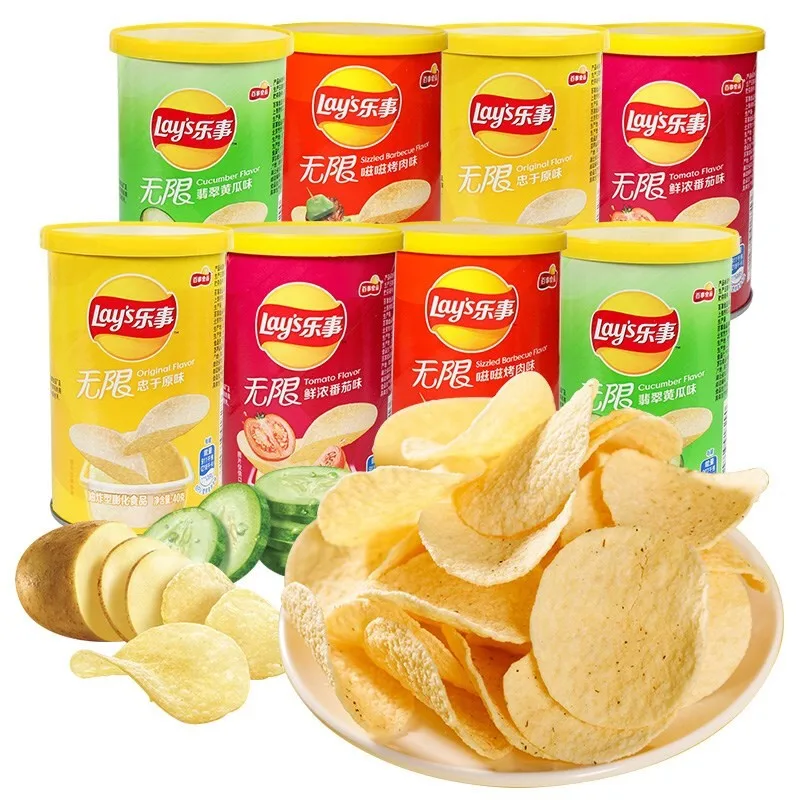 Wholesale Canned snacks Puffed food Chinese snacks lays potato chips 40g