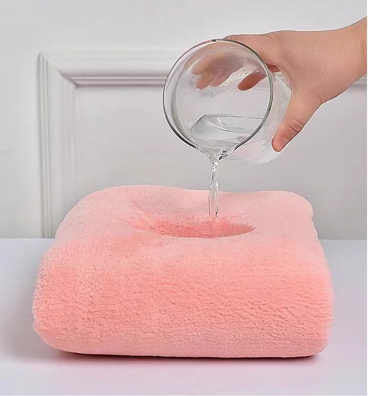 Bath towel 100% coral velvet deluxe bath towel set luxury hotel custom gift box