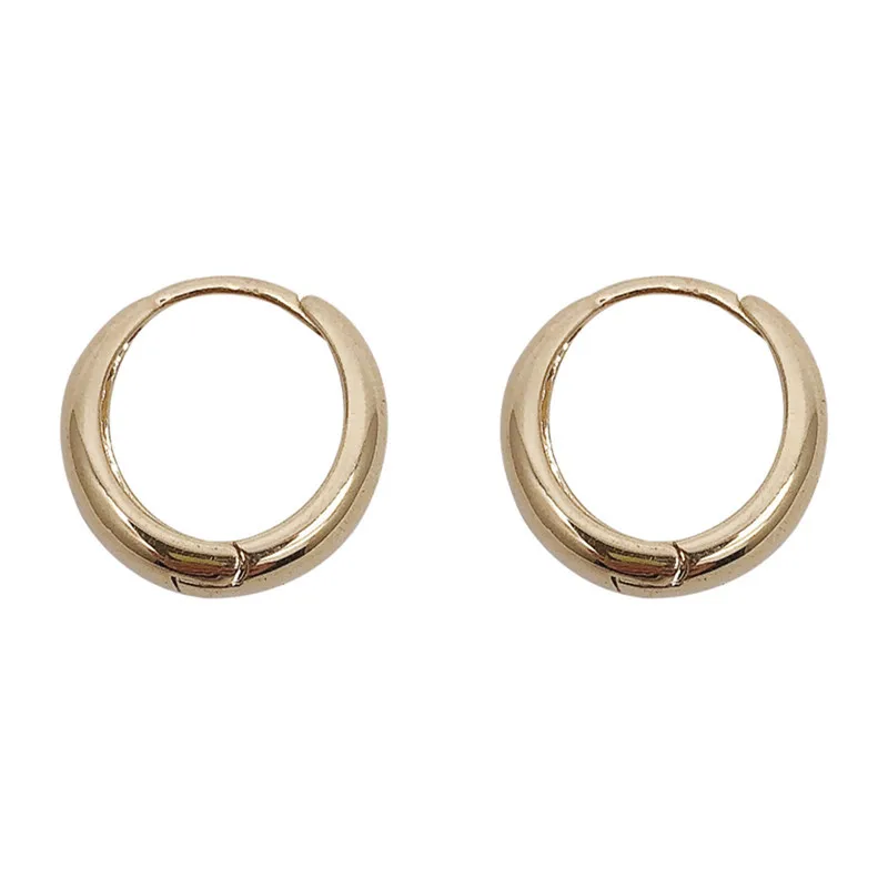 Elegant Temperament Simple Small Female Women Delicate Small High Grade Retro Metal Earrings For Gift