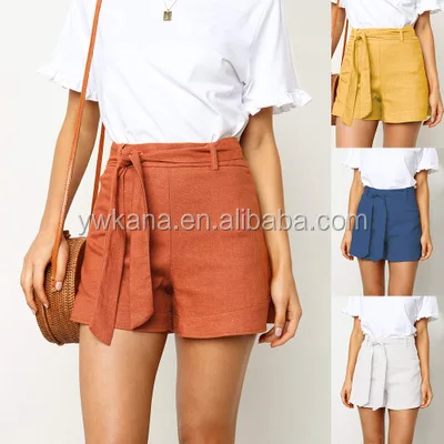 
2020 Women Loose Hot Shorts New Boutique Ladies Summer Solid Color Shorts Trousers 