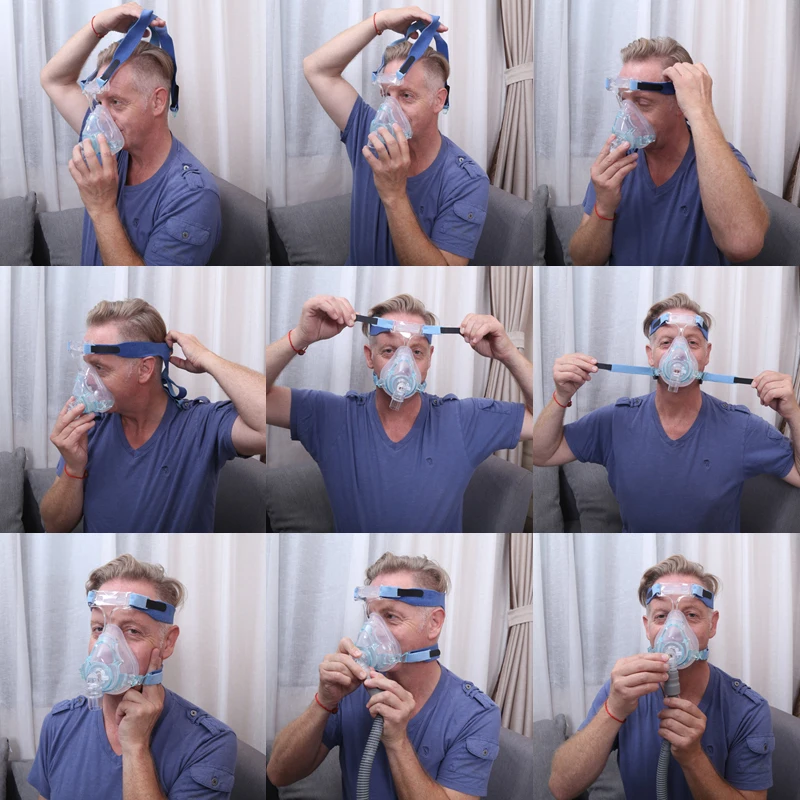 
FA-05B High-Quality Silicone CPAP full face shield for auto BIPAP BMC Resmed Respironics COPD breathing machine 