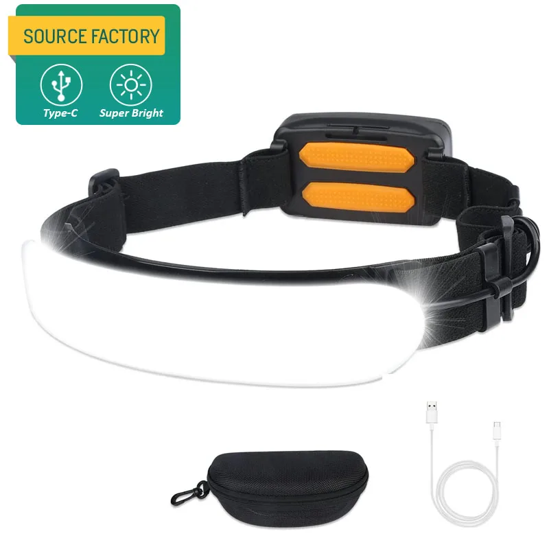 3 Modes IPX6 Waterproof Lightweight Flashlight 5000mAh type-c Rechargeable Super Bright 1500 Lumens 220 Wide Beam Headlamp