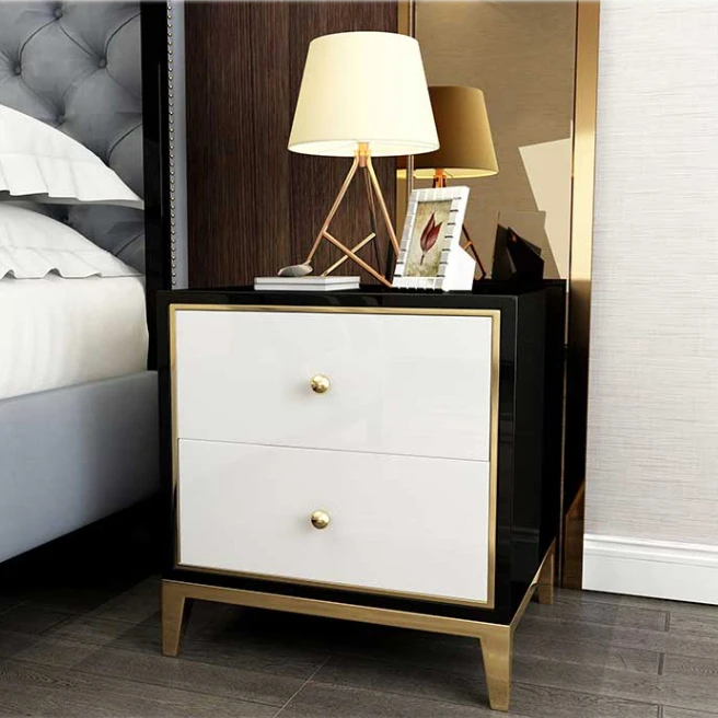 Modern Luxury Nightstands Living Room Bedroom Side Table with Drawer Bedside Table Wooden nightstands