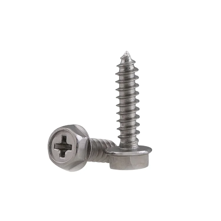 
hex washer head cross recessed self tapping screw 