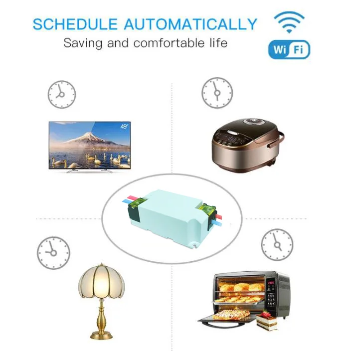 Smart Home Tuya App Remote Control wifi smart wireless Switch Wi-Fi Relay Module Alexa google home smart circuit breakers