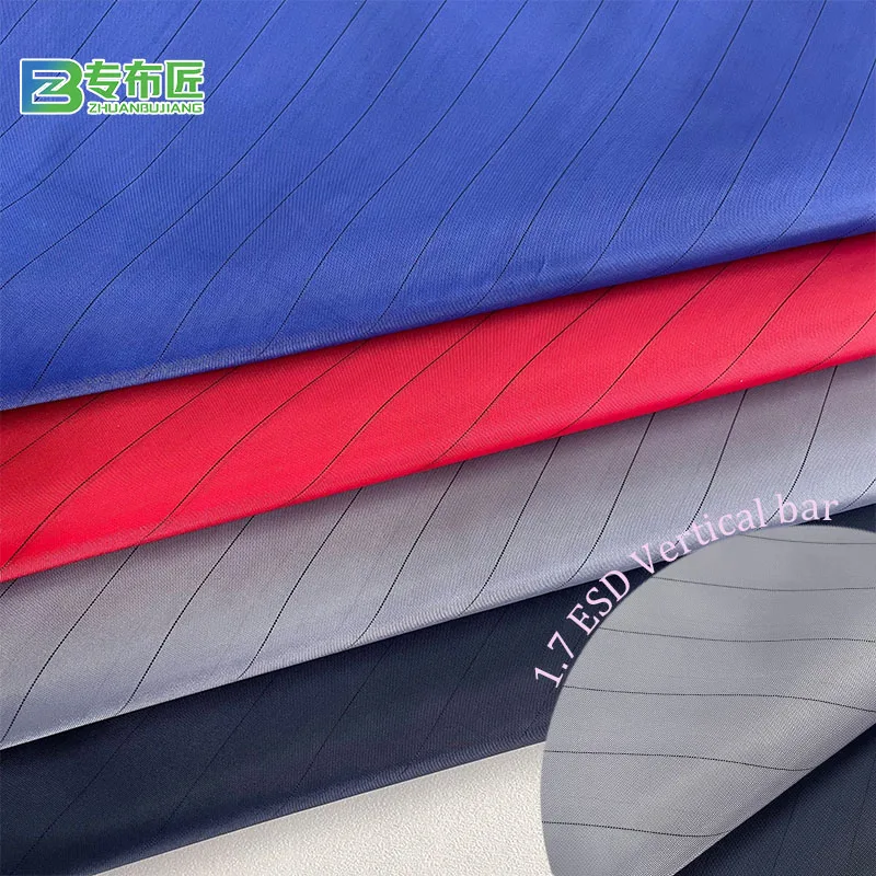 Export 100% Polyester Taffeta Striped Woven Fabric Strong Smooth Anti-Static ESD Lining for Boys and Girls 210t Density fabric
