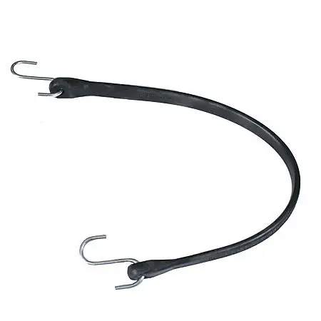 Black EPDM Or Natural Tarp Rubber Strap With Hooks