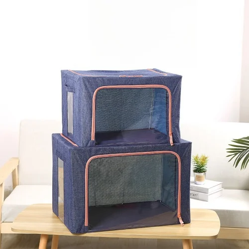 Folding dirty clothes round toy cotton rope fabric woven basket storage  organizer bag baskets