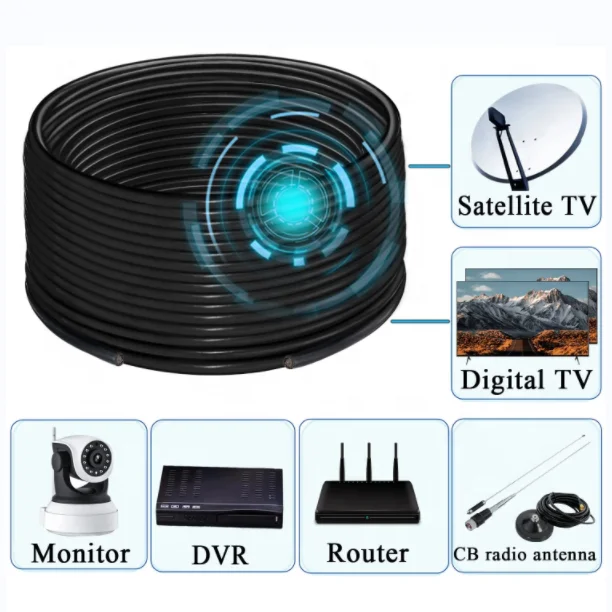 50 Ohm Low Loss High Quality RF Coax Extension Cable RG58