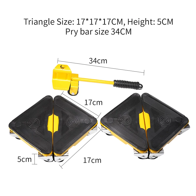 New Heavy Duty Furniture Lifter Transport Tool Furniture Mover Set Move Roller Lifting Moving Furniture