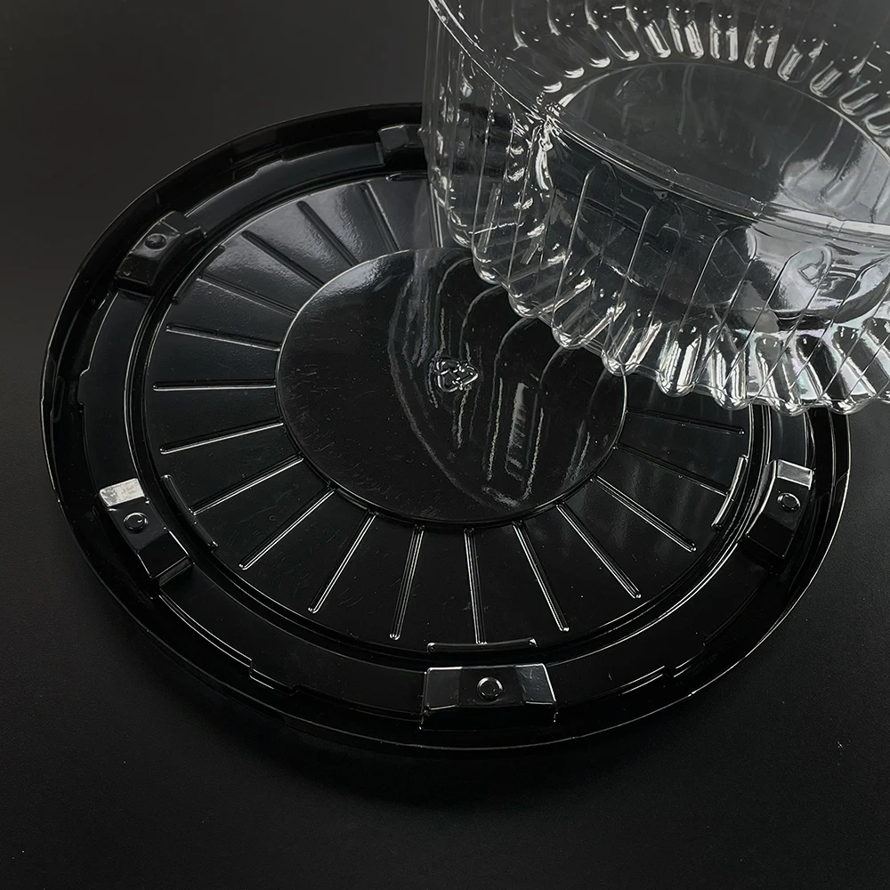 Eco-friendly Disposable Round Packaging Container Plastic For Cake