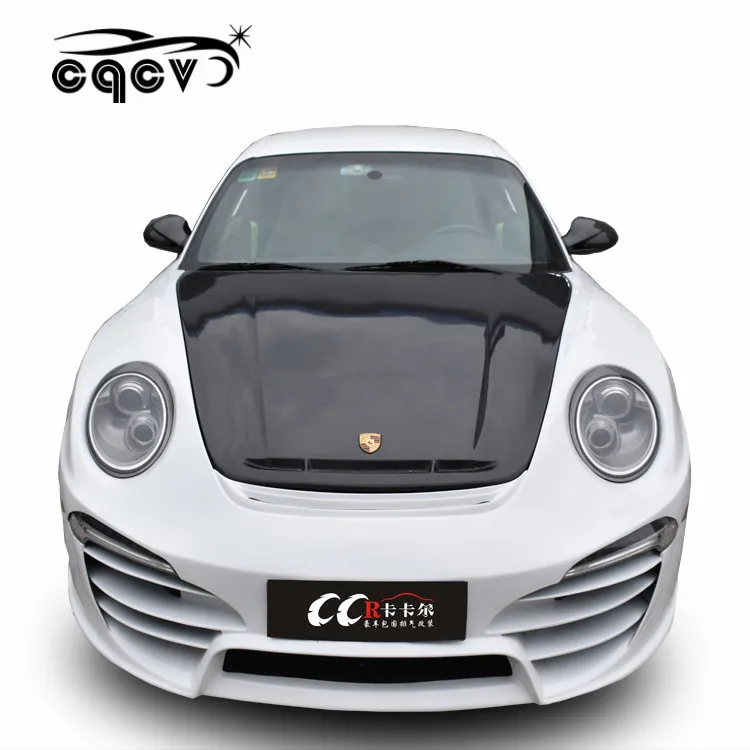 Комплект широкого кузова для Porsche 911 997 детали настройки бамперы широкие расклешенные кранцы углеродное волокно задний диффузор боковая юбка капот