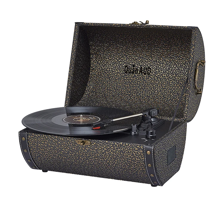 Multi Audio Retro Tourne Disc Horn Speaker Music Box Player Gramophone Blue Tooth Speaker