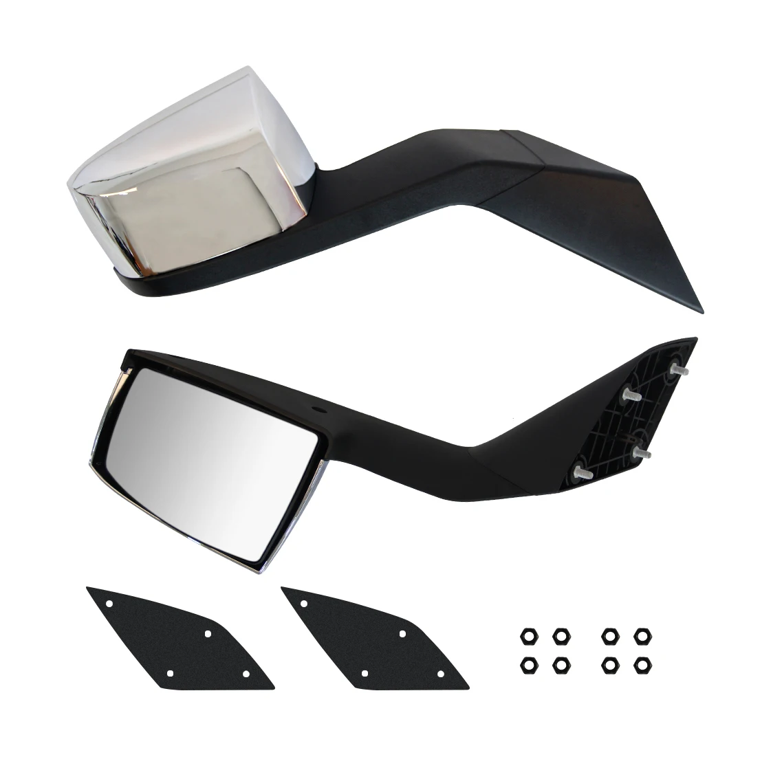 VNL commercial truck parts both sides chrome hood mirror