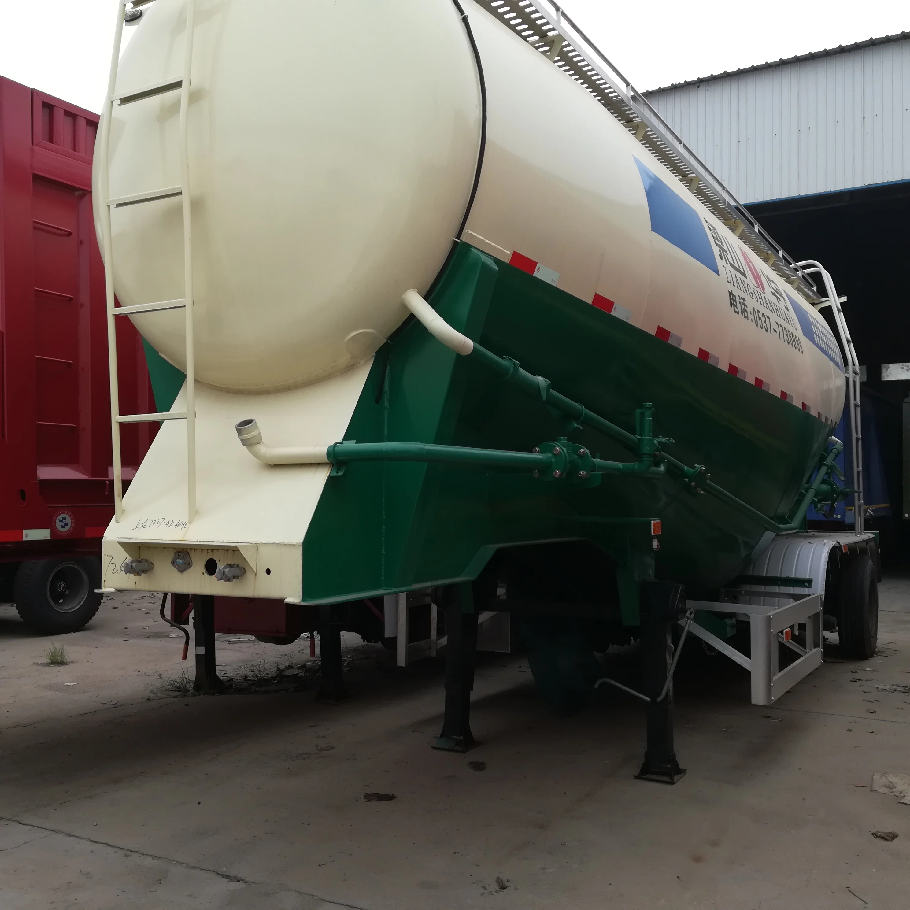 Hongdong 40cbm 40 M3 Dry Bulk Powder Cement Tank Carrier Truck Lime Tanker Semi Trailer Transporter
