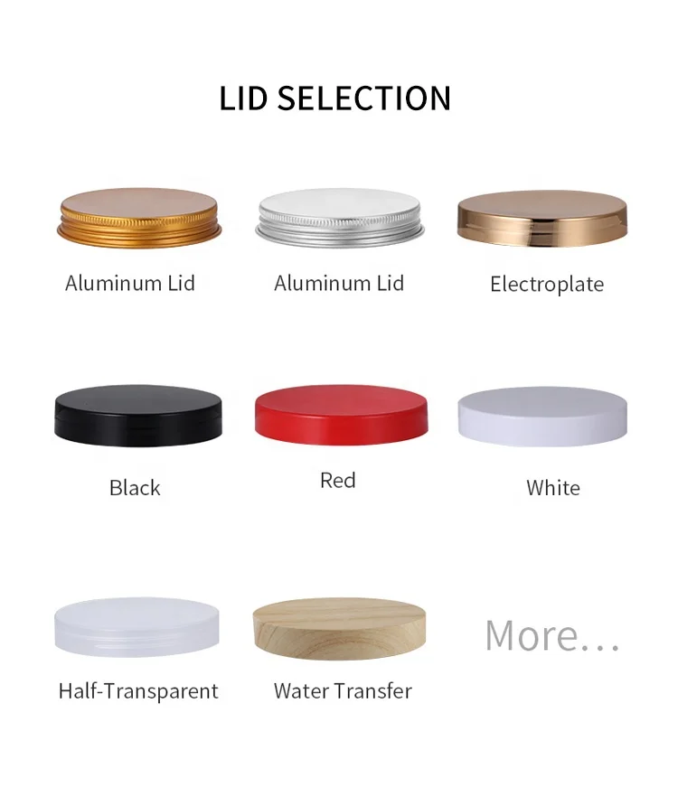 1 oz 2 oz 12 oz 1 kg clear plastic jars luxury cosmetic jar with lids