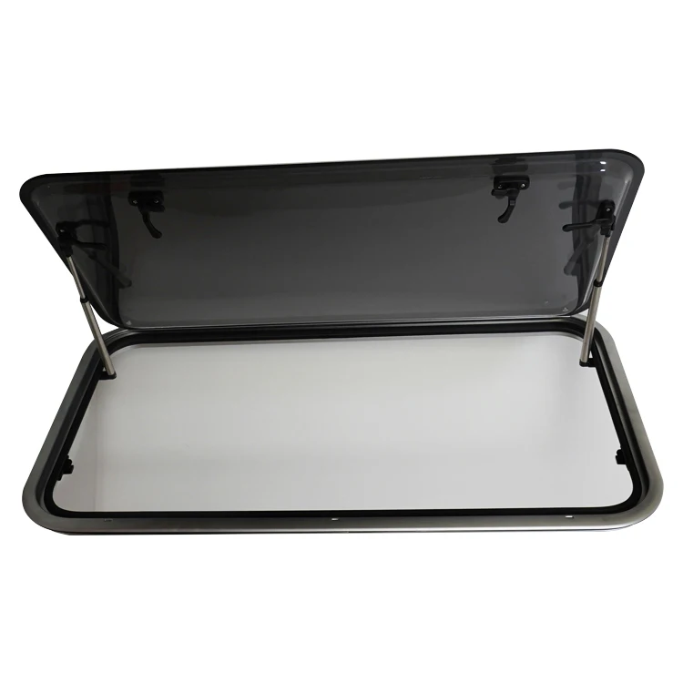 RV Caravan Motorhome Top Hinged Window External Push Window 450*500 mm Fit for Wall Thickness 25-60 mm RV Window
