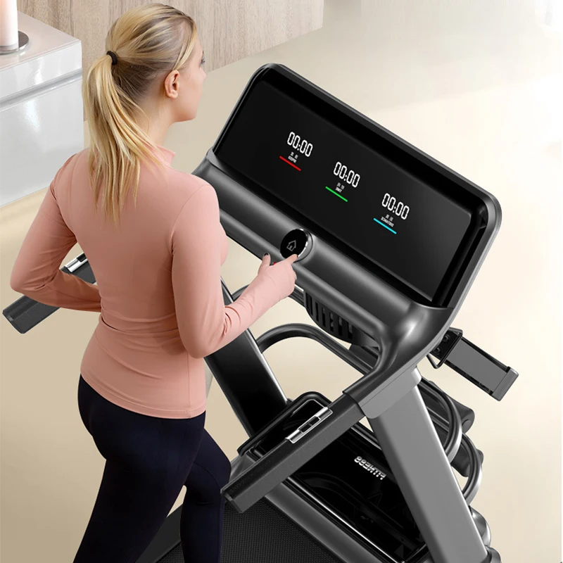 Professional Training Foldable Electric Treadmill  With Speakers Multi-function Fitness Equipment Motorized Treadmill