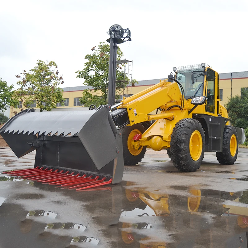 4 diesel engine  telescopic front end wheel loader CHT3500 with mulcher