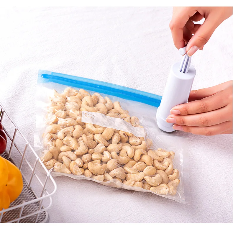 Reusable food storage packaging bags transparent vacuum food compression bag