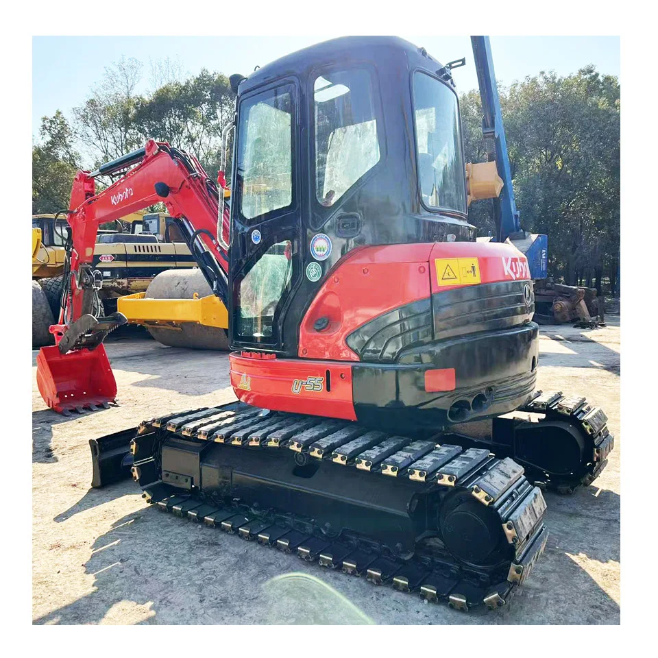 Used Kubota U-55 Mini Excavator With Rubber Track And Hydraulic Thumb Kubota Mini Excavator U15 U20 U-35 U55 KX155