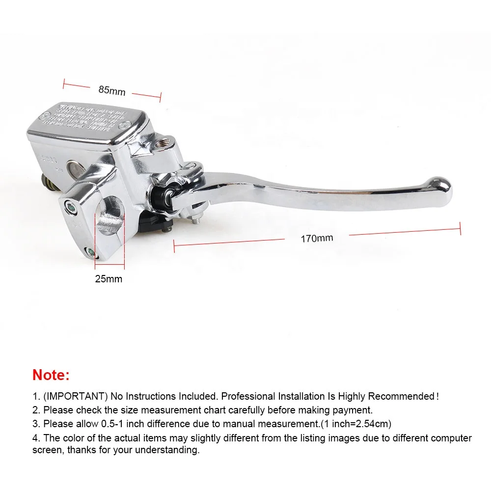 Motorcycle 25mm Brake Clutch Master Cylinder Lever Fit on 25mm Handlebar