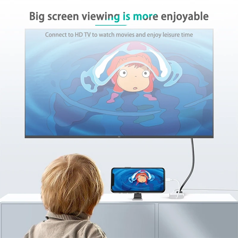 Аксессуары для зарядного устройства HDTV к 1080p компьютерный кабель Usb зарядный сплиттер Iphone 2 в